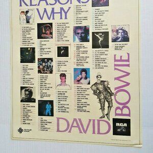 DAVID BOWIE 137 Reasons Why Poster 1980 RARE 27"x17" RCA Catalog Promo